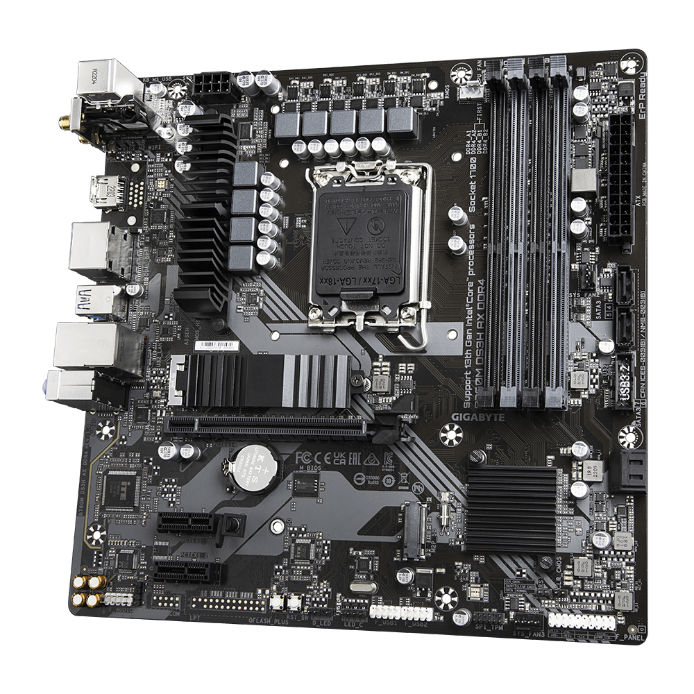 Bekijk afbeelding 2 van Gigabyte 1700 B760M DS3H AX DDR4 - DDR4/M.2/DP/HDMI/mATX
